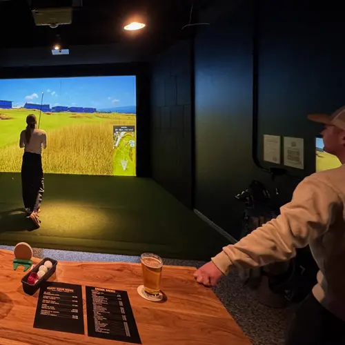 Golfing at Digital Links Golf Studio