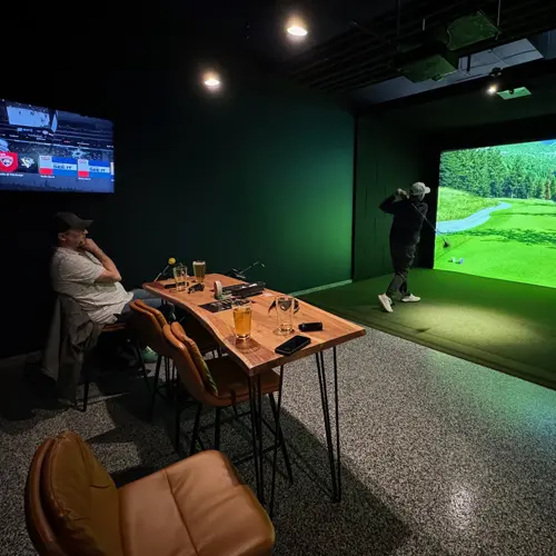 Golfing at Digital Links Golf Studio