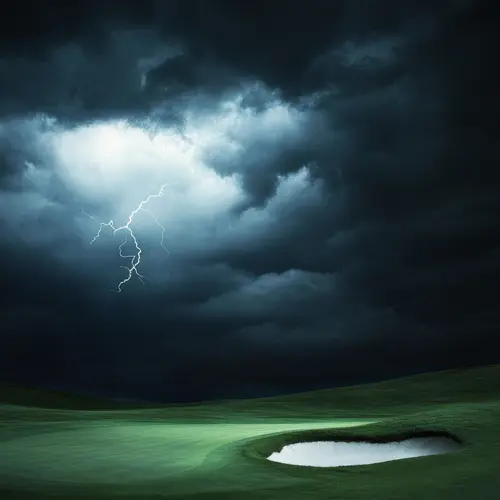 Summer storm on golf course